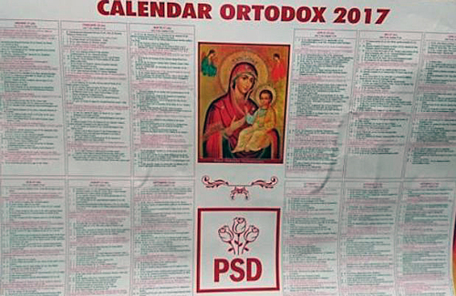 Calendar ortodox cu PSD
